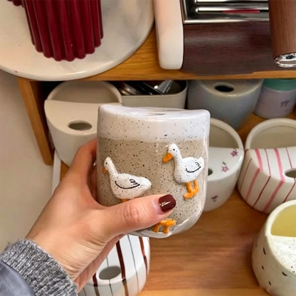 Cute duck ceramic mug