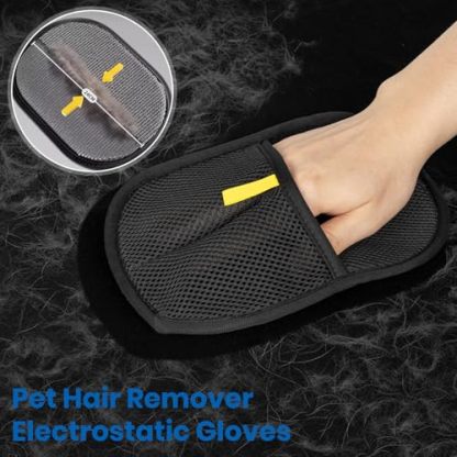 Anti-static pet hair gloves for cats, dogs and pets
