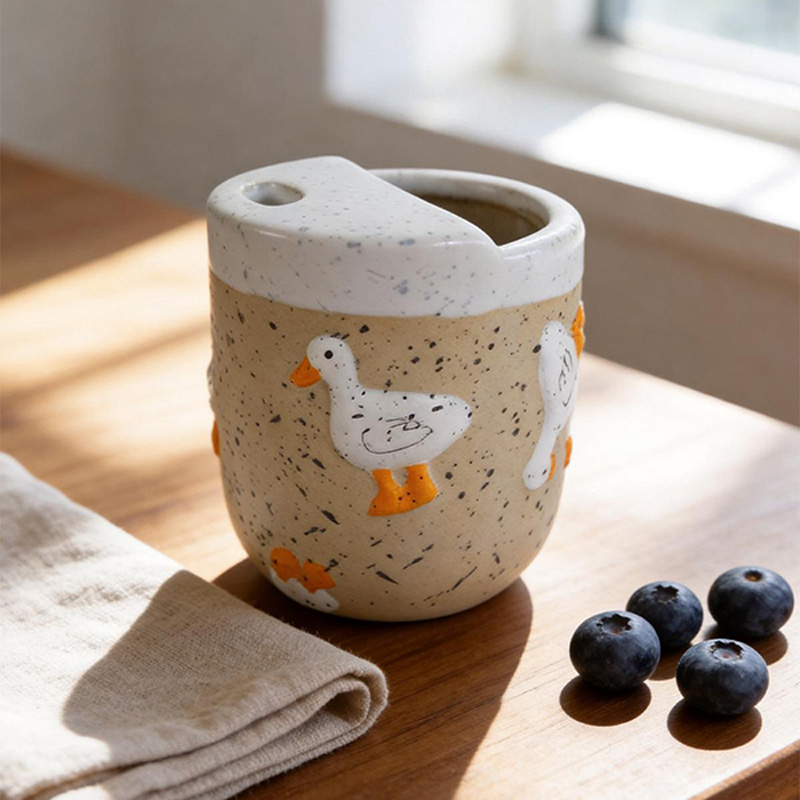 Cute duck ceramic mug