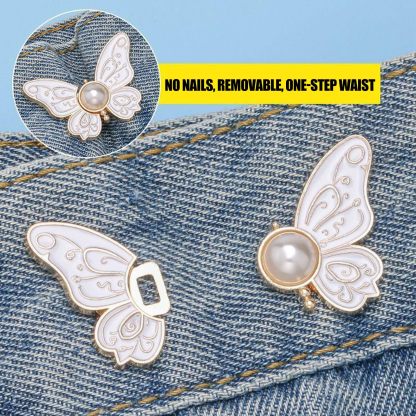 Pearl butterfly waist buckle