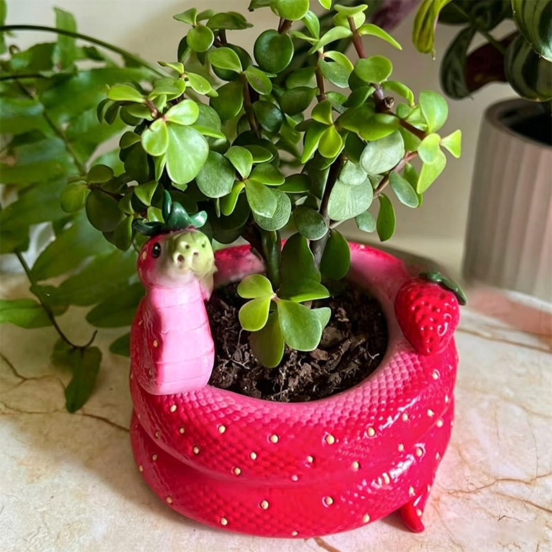 Creative Resin Snake-Shaped Flower Pot