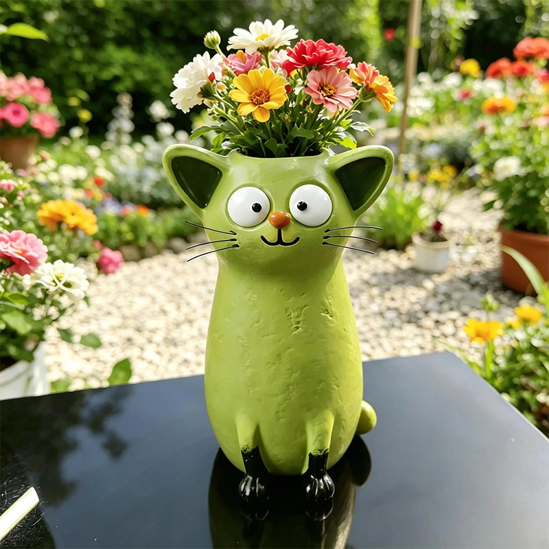 Exquisite cat desktop vase ornament