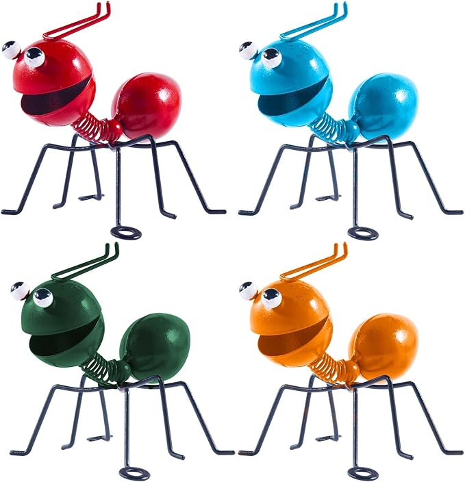 Colorful & Cute Metal Ant Garden Wall Decor