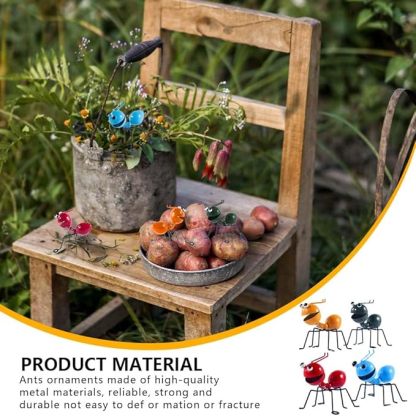 Colorful & Cute Metal Ant Garden Wall Decor
