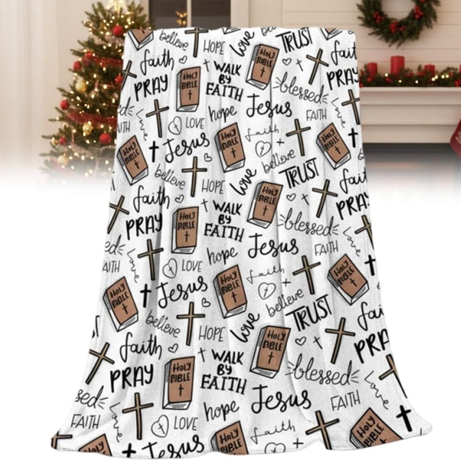 Flannel Blessing Prayer Digital Printed Blanket