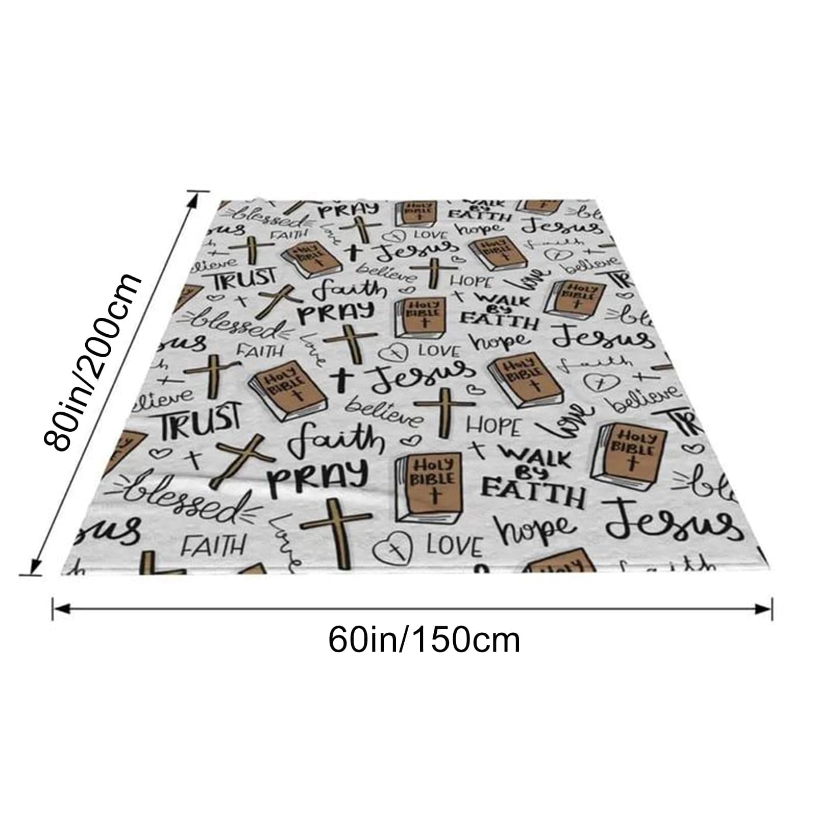 Flannel Blessing Prayer Digital Printed Blanket