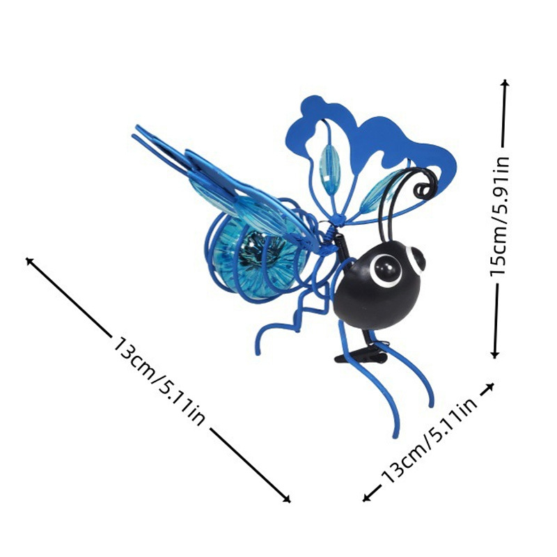 Simulated glow-in-the-dark insect decorations