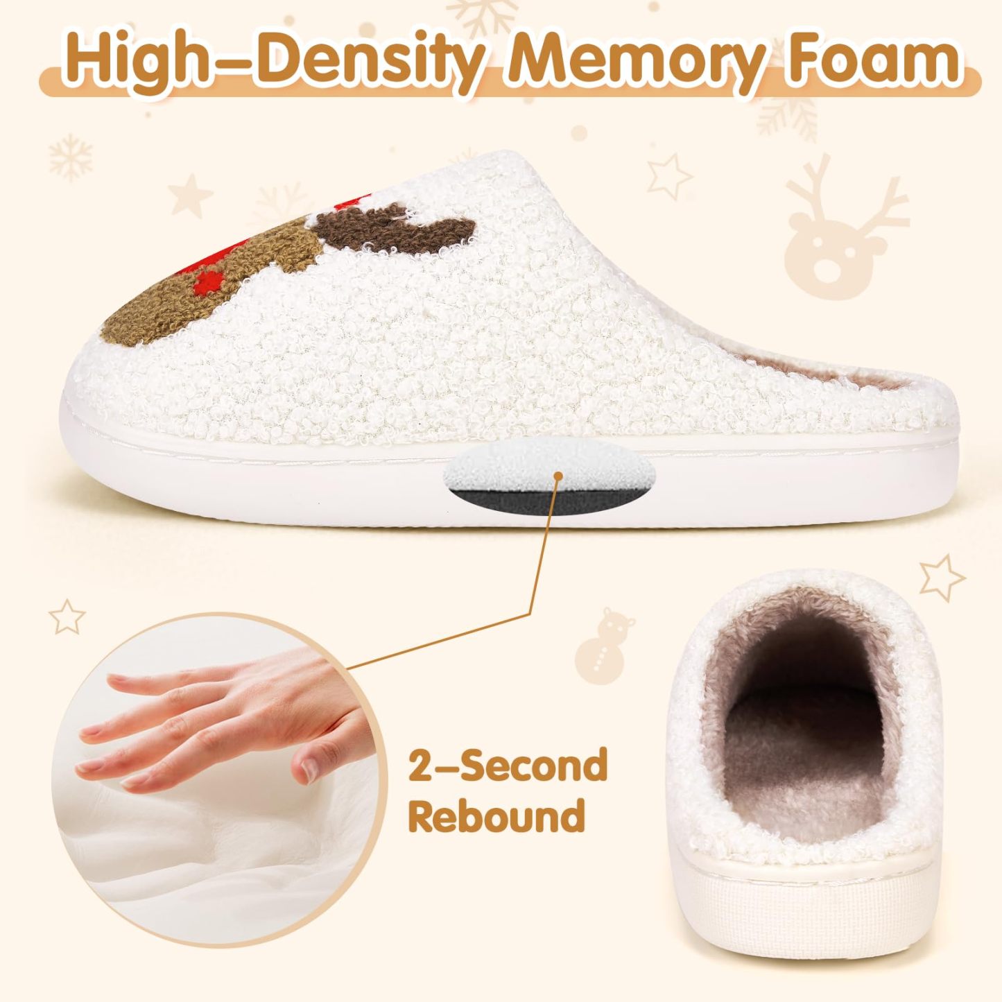 Christmas Reindeer Slippers