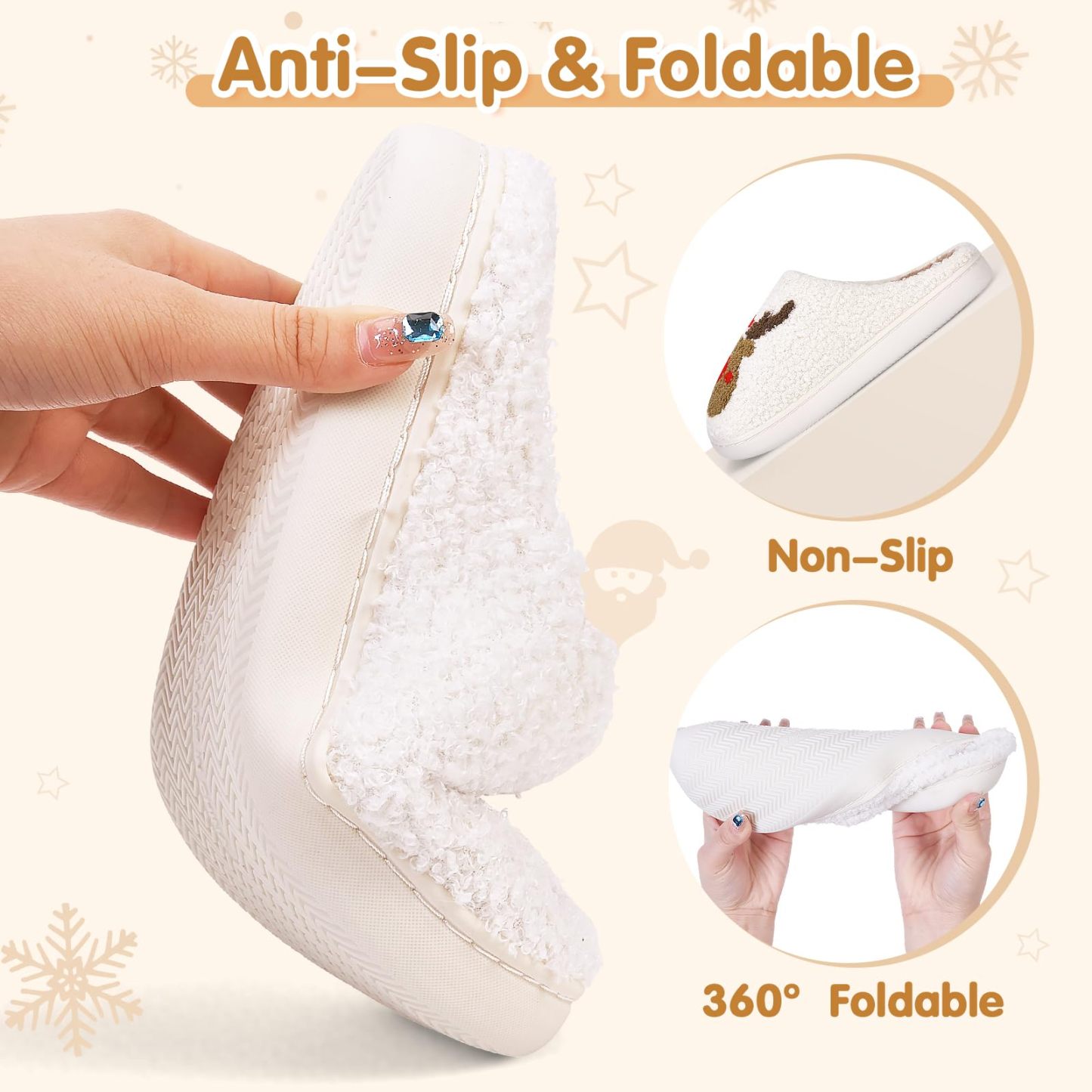 Christmas Reindeer Slippers