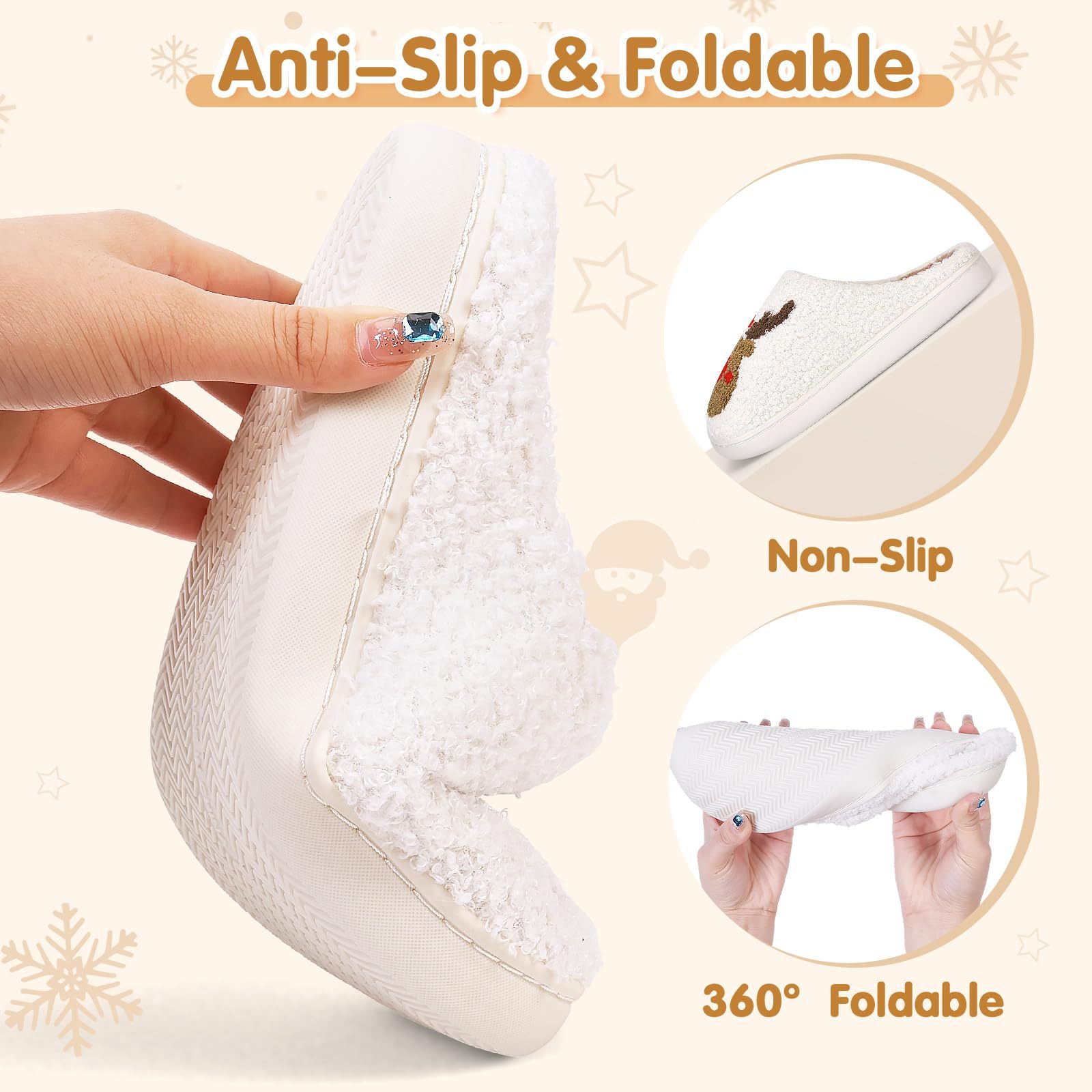 Christmas Reindeer Slippers