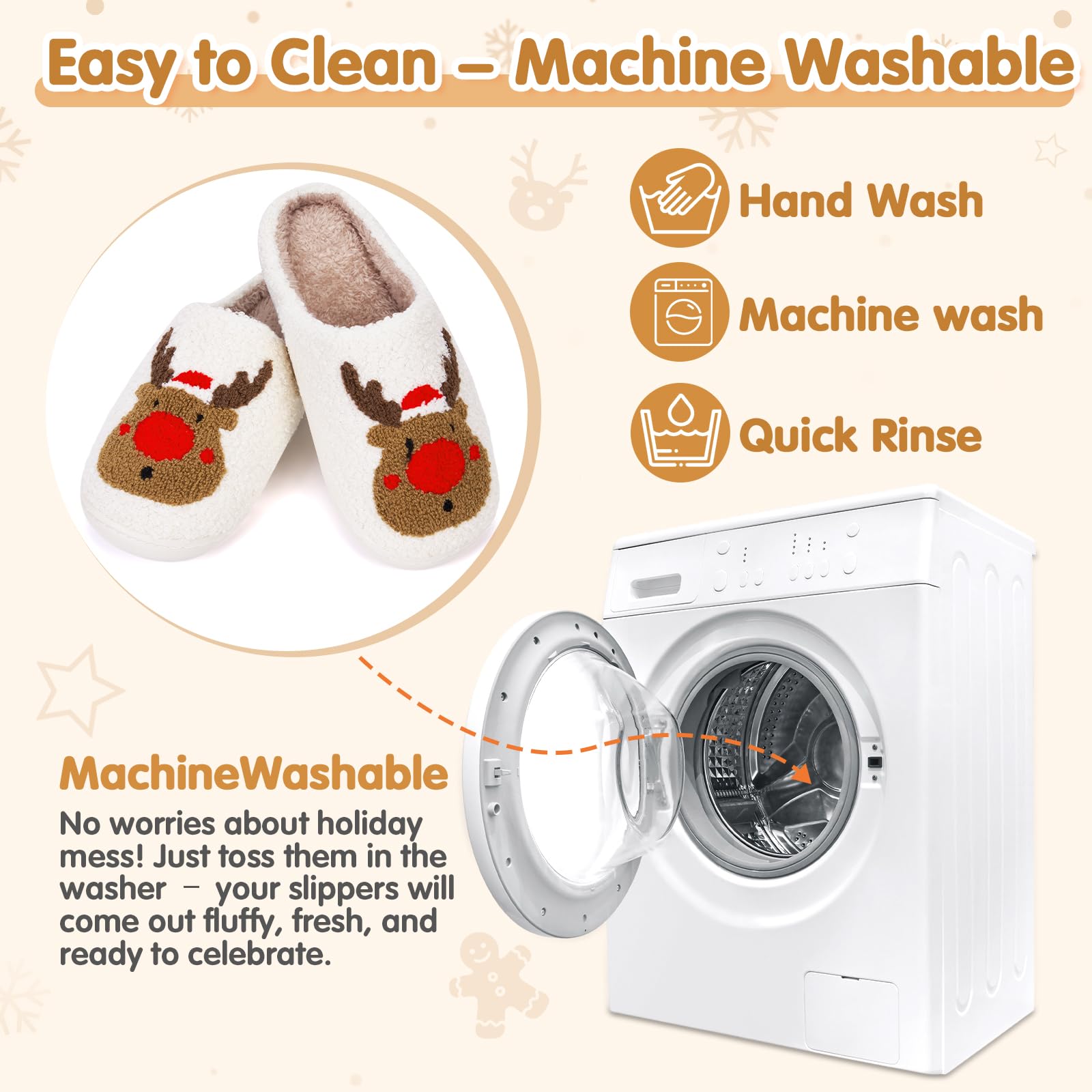 Christmas Reindeer Slippers