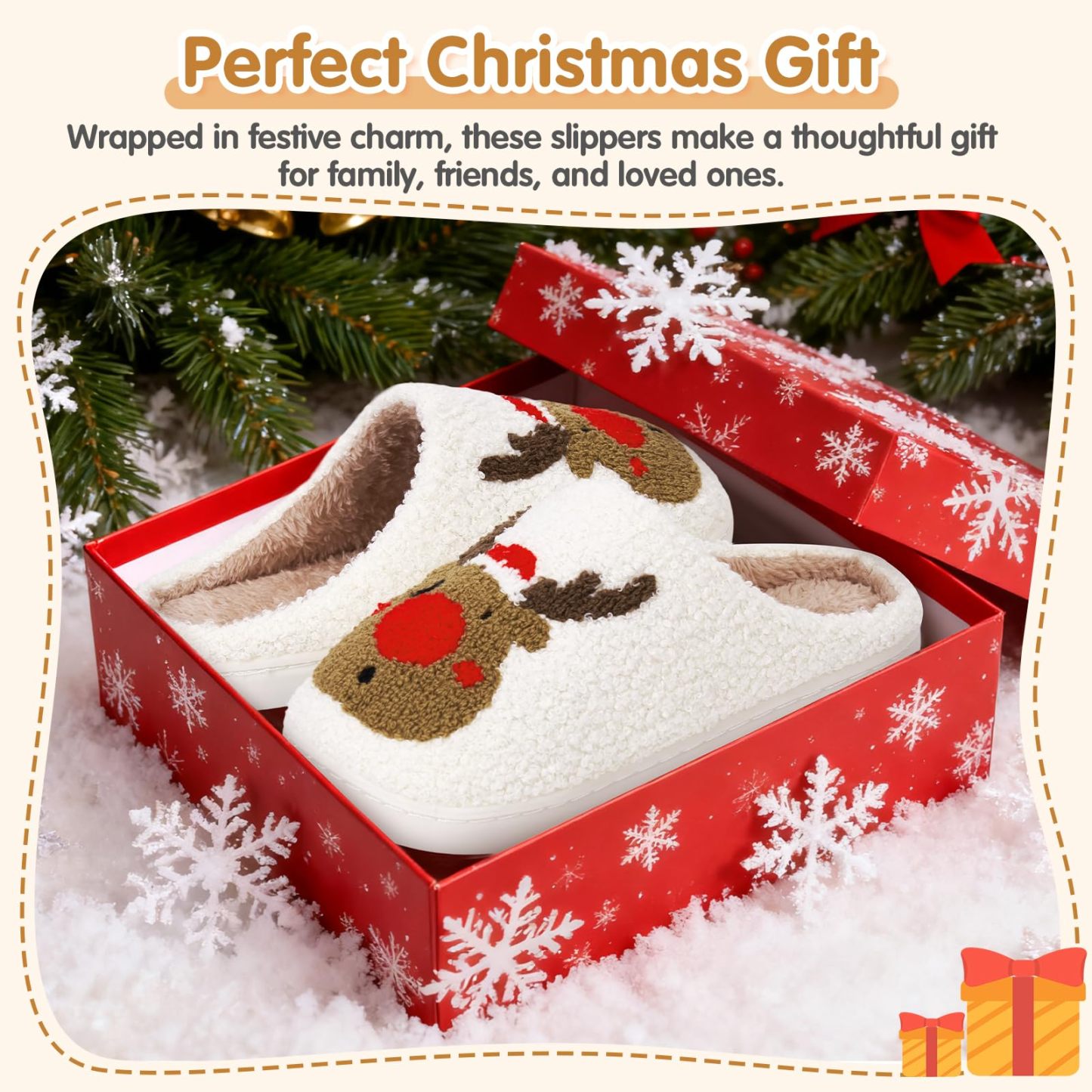Christmas Reindeer Slippers