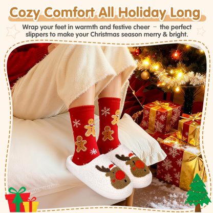 Christmas Reindeer Slippers