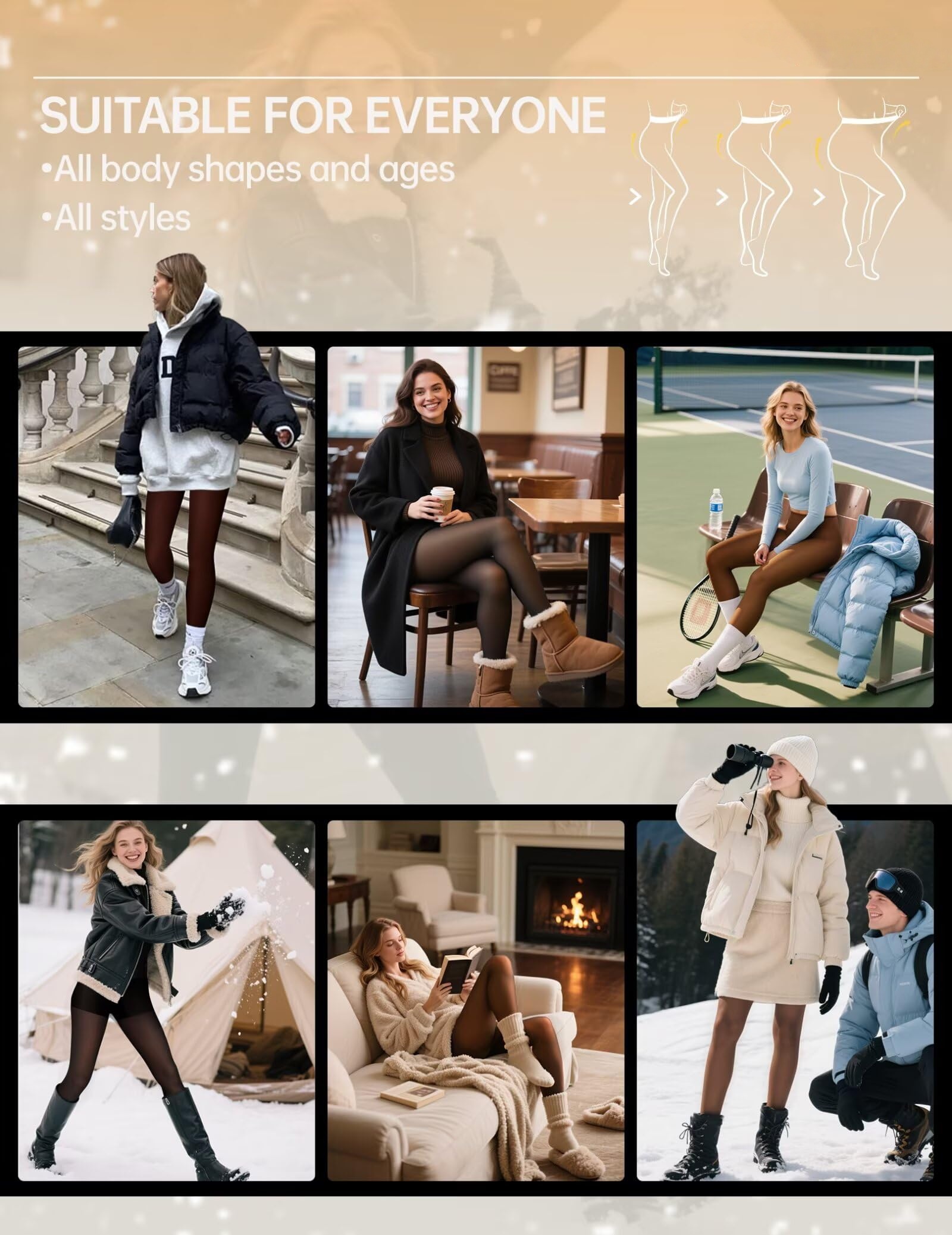 Fleece Lined Tights Women