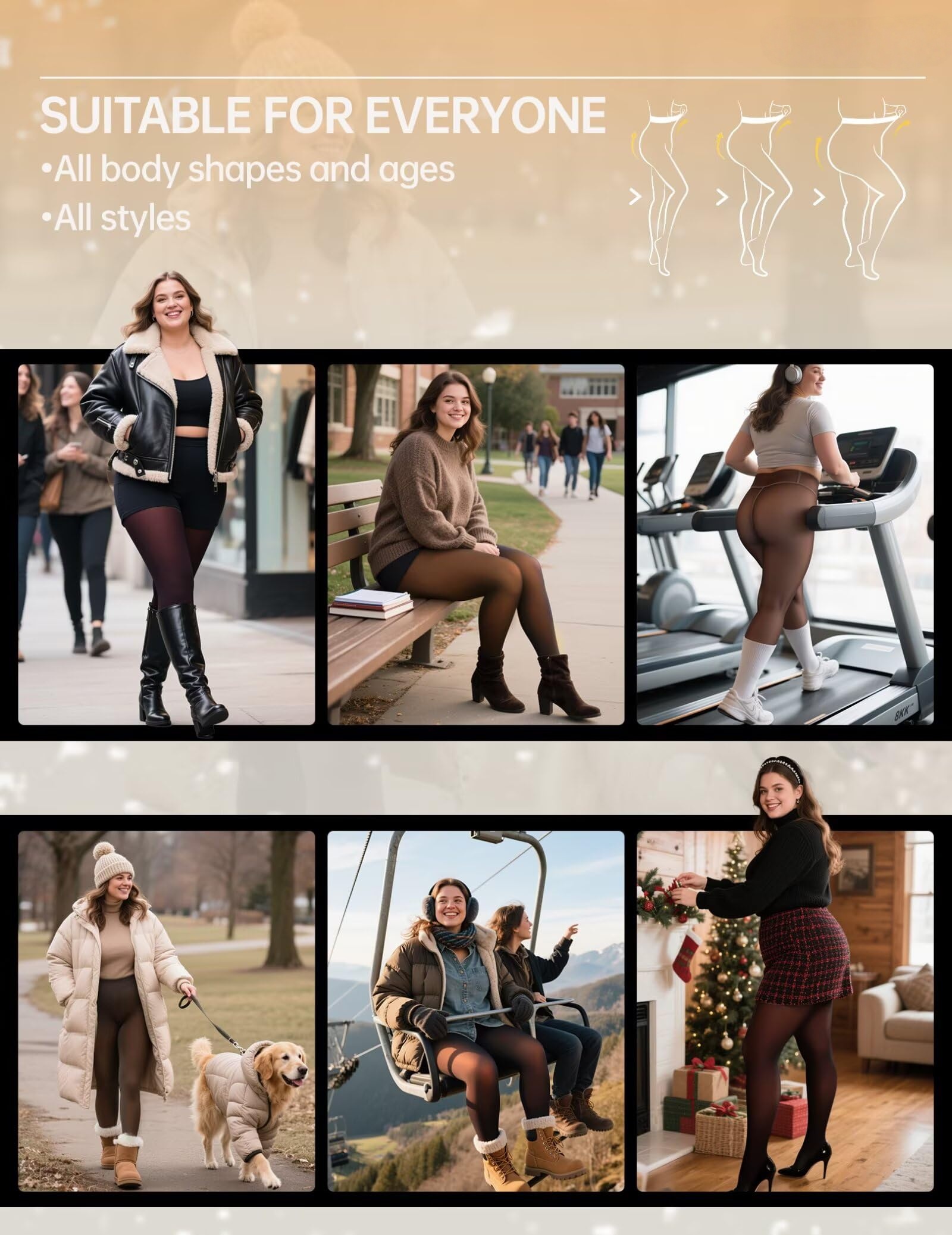 Fleece Lined Tights Women