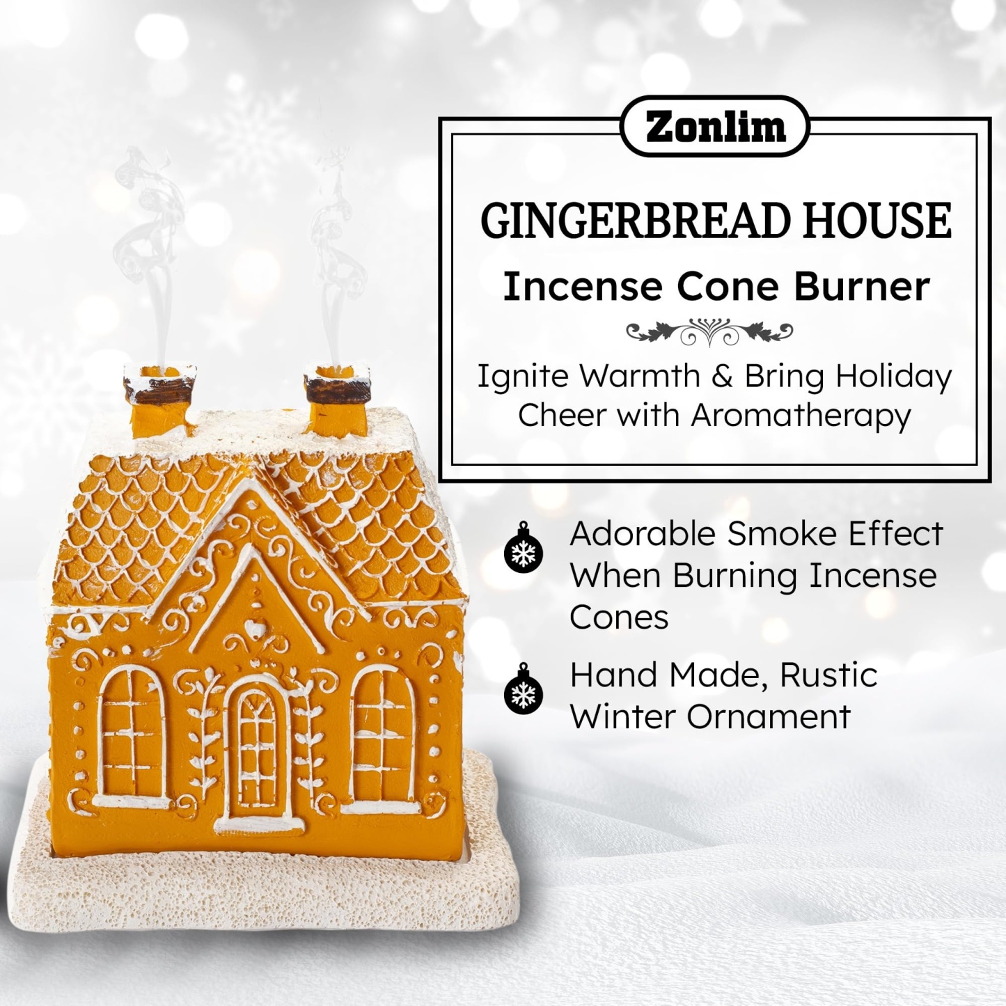 GINGERBREAD HOUSE Incense Cone Burner