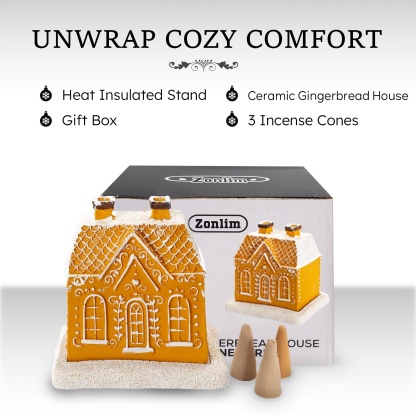 GINGERBREAD HOUSE Incense Cone Burner