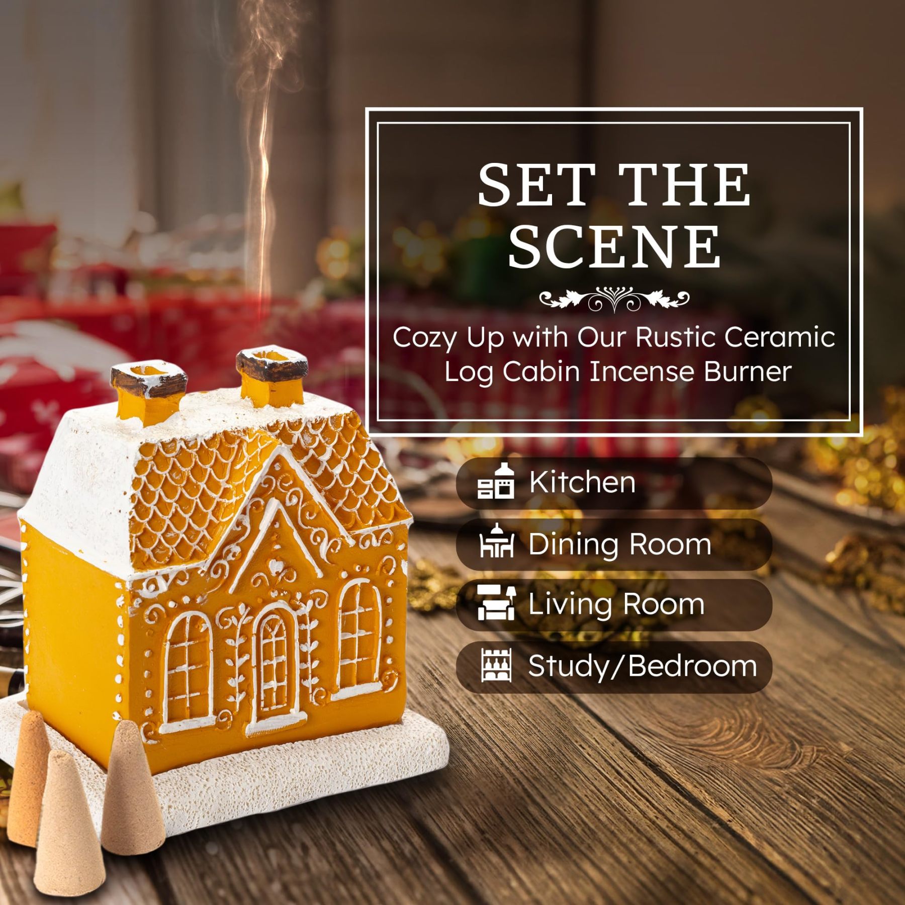 GINGERBREAD HOUSE Incense Cone Burner