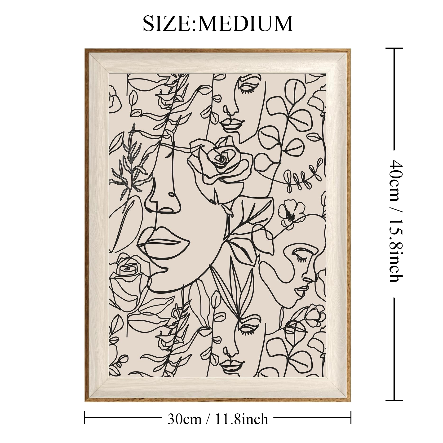 Minimalist Boho Art Prints Women Portrait Line Art Wall Decor