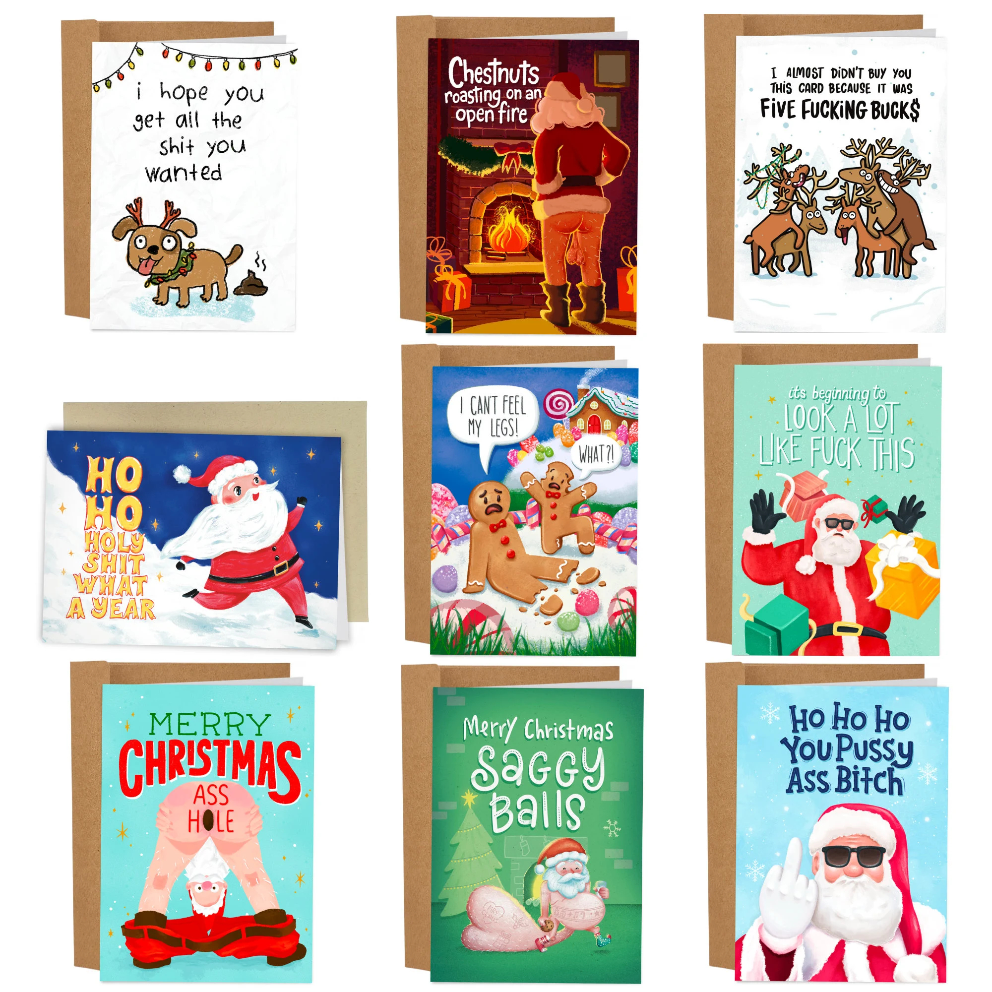 Sleazy Greetings Rude Christmas Card