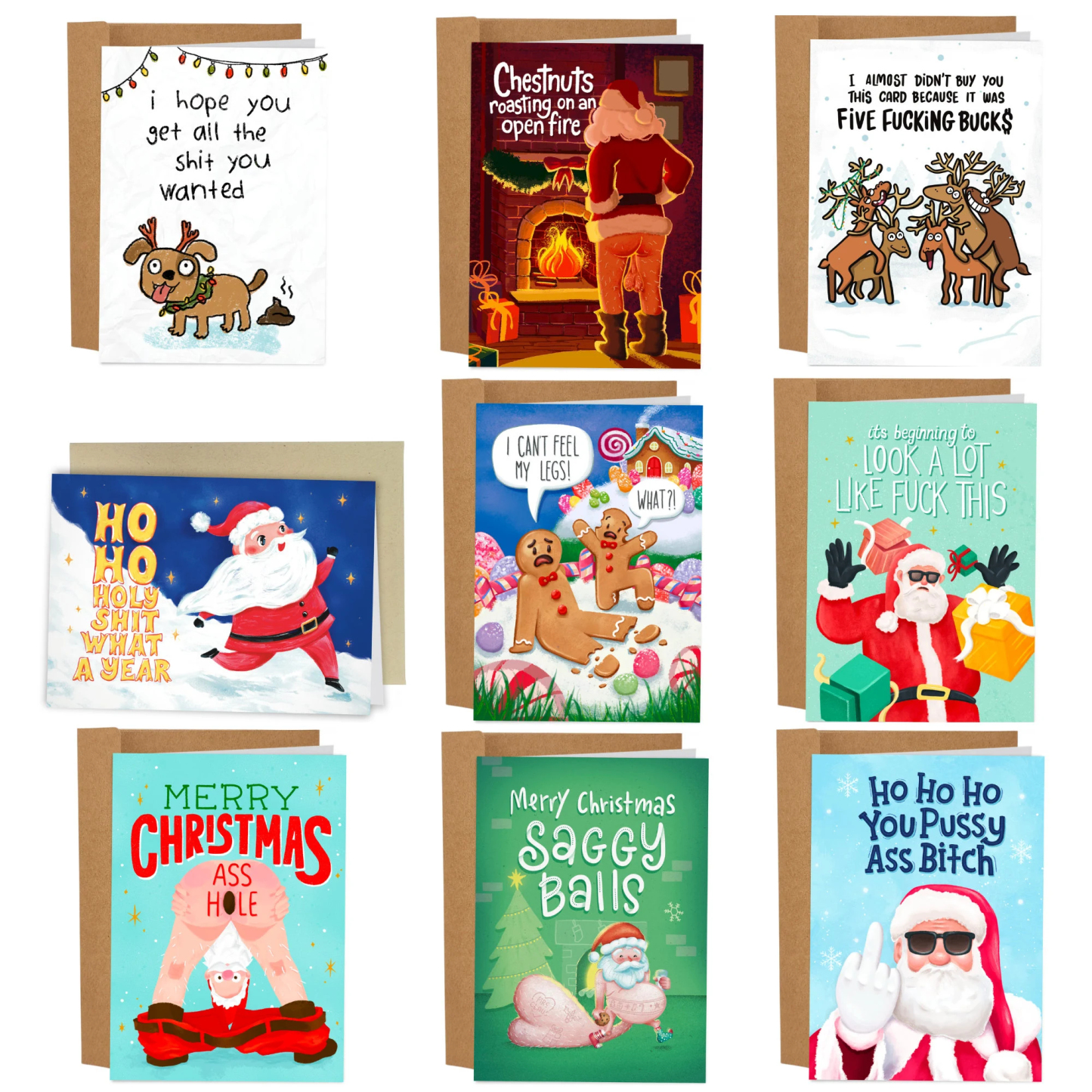 Sleazy Greetings Rude Christmas Card