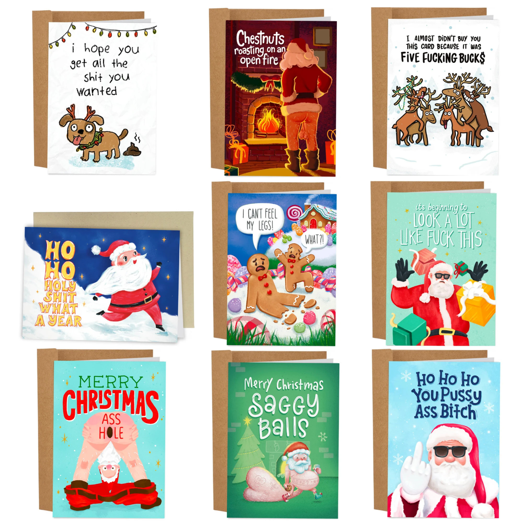 Sleazy Greetings Rude Christmas Card