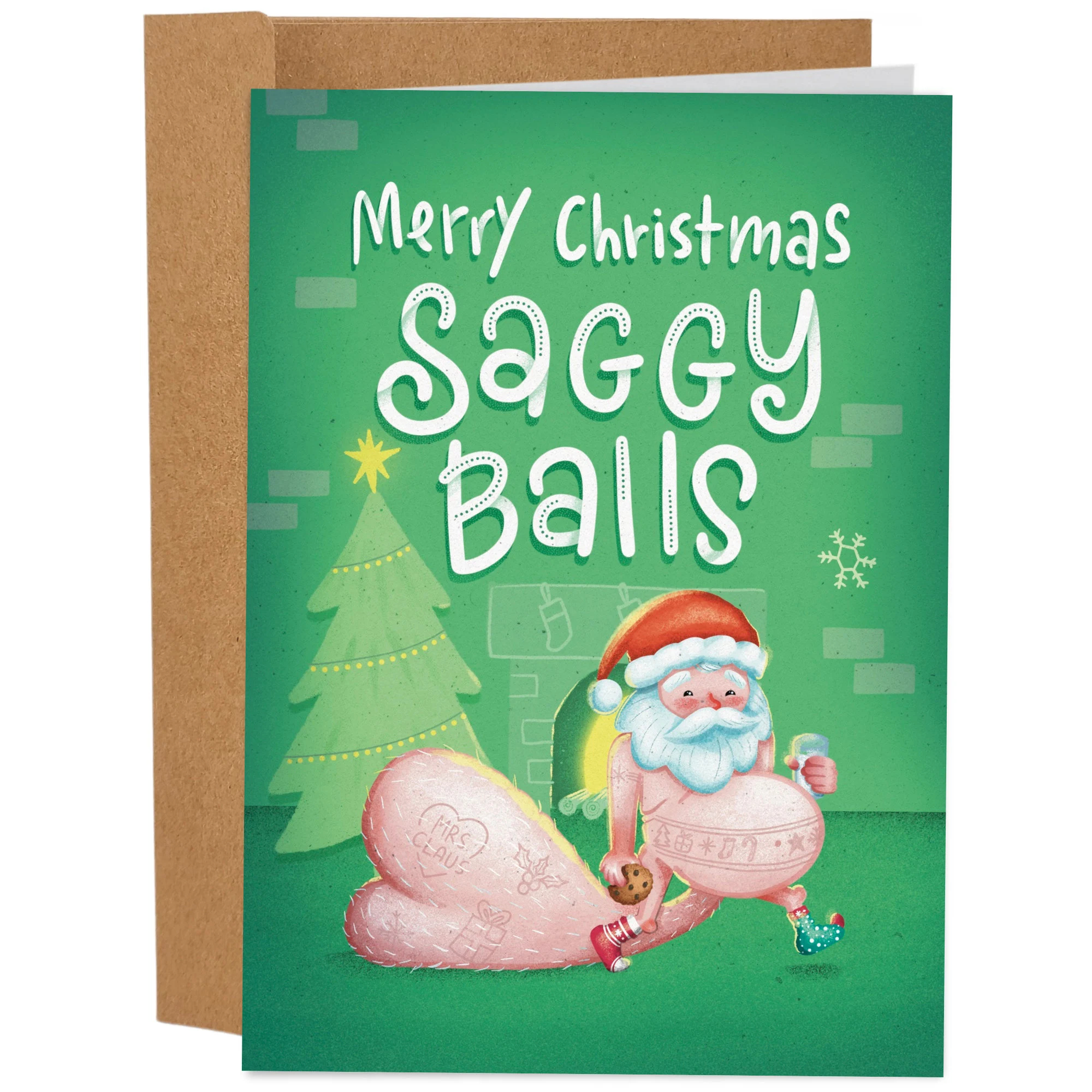 Sleazy Greetings Rude Christmas Card