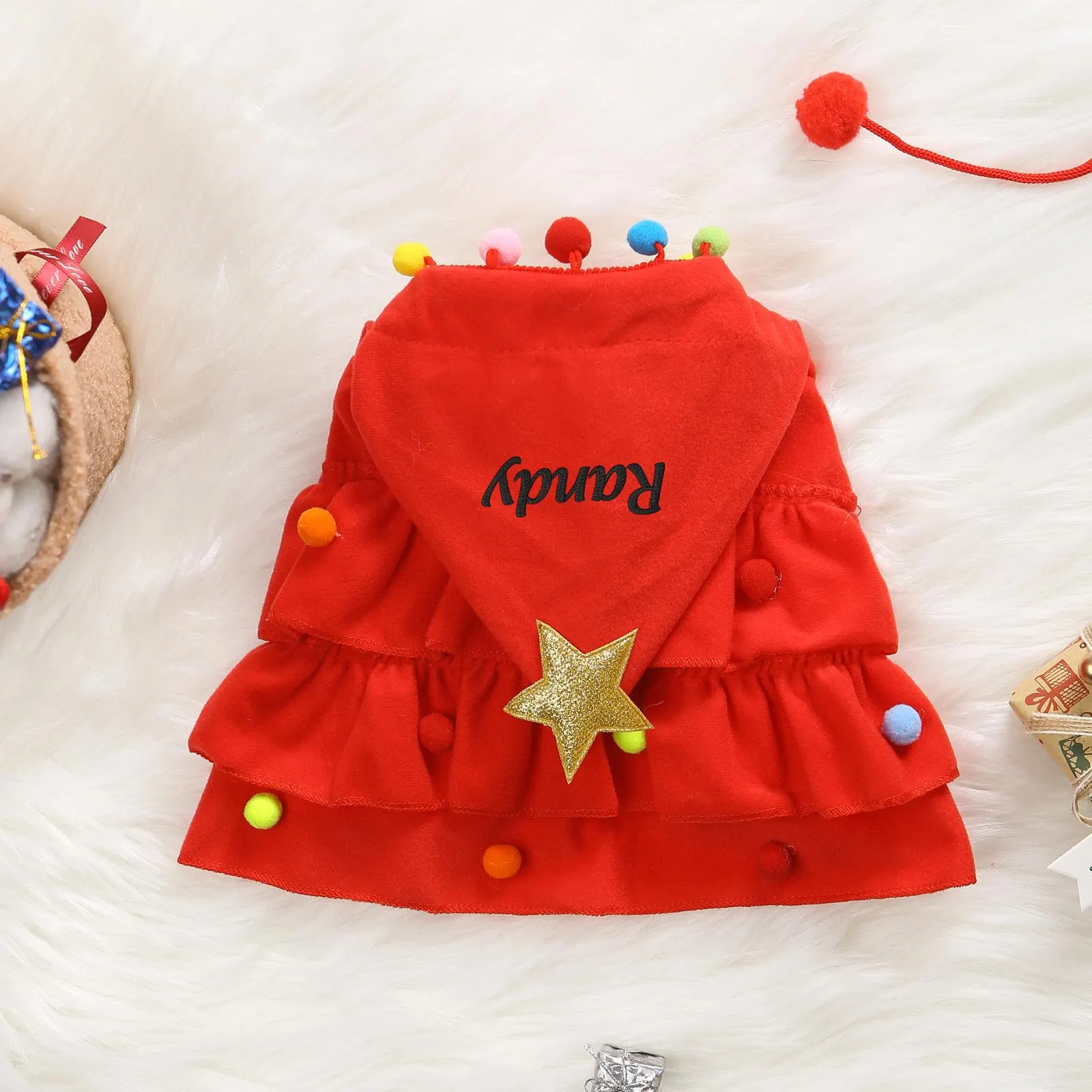 Personalized Christmas Pet Name Cape