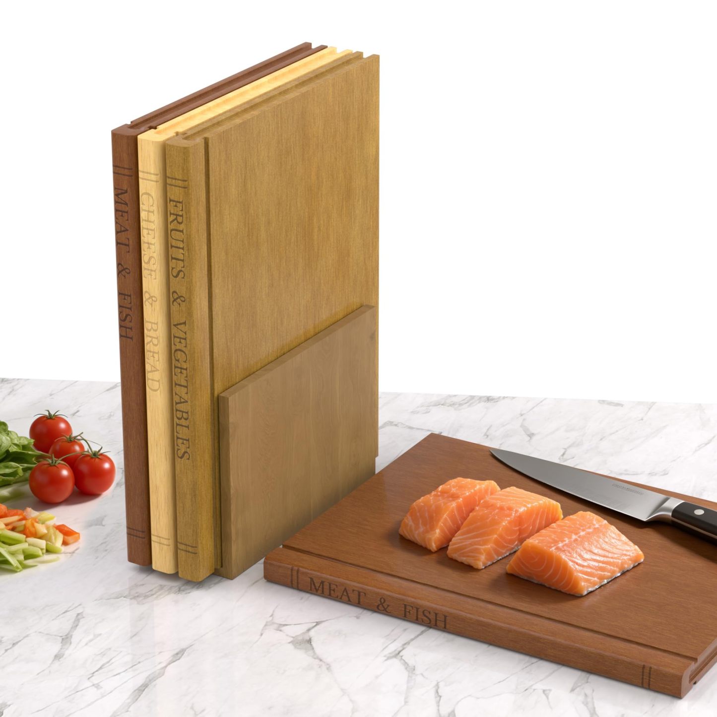 Book-Shaped Solid Wood Cutting Board