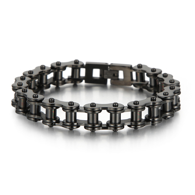 Motorcycle and bicycle chain bracelets