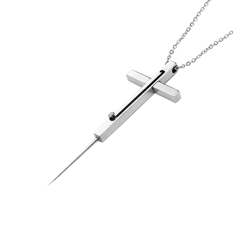 Creative retractable cross necklace