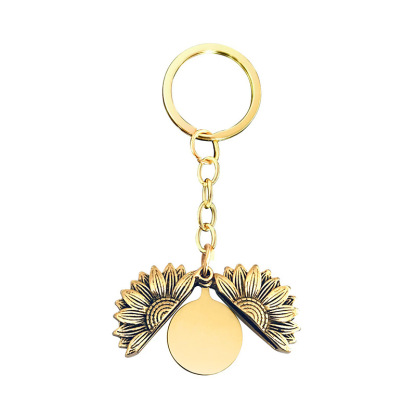 Custom Sunflower Keychain