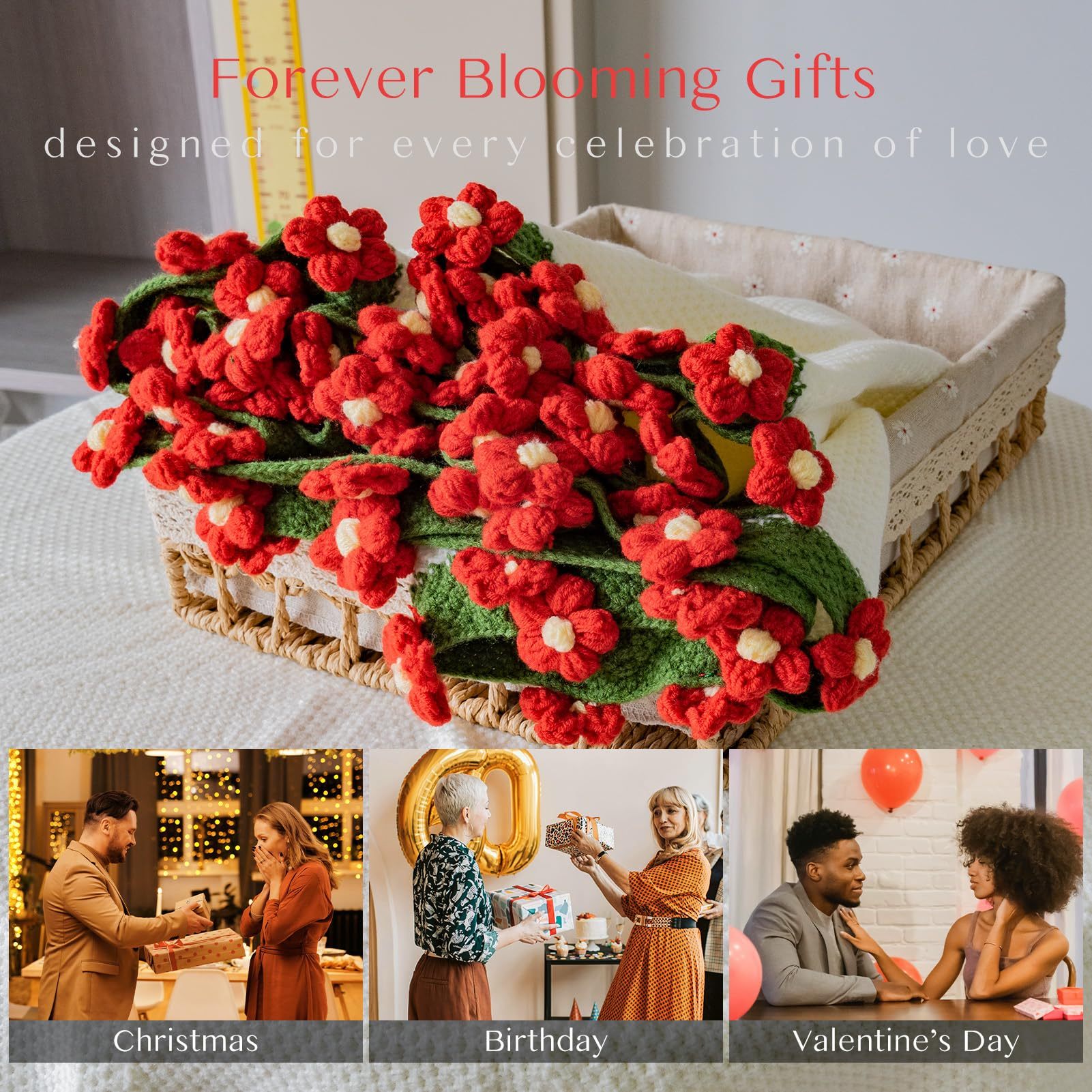 Handmade flower bouquet blanket