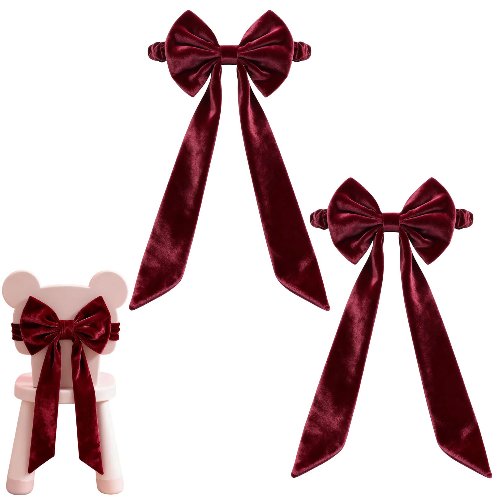 Christmas Red Chair Bows for Chairs 