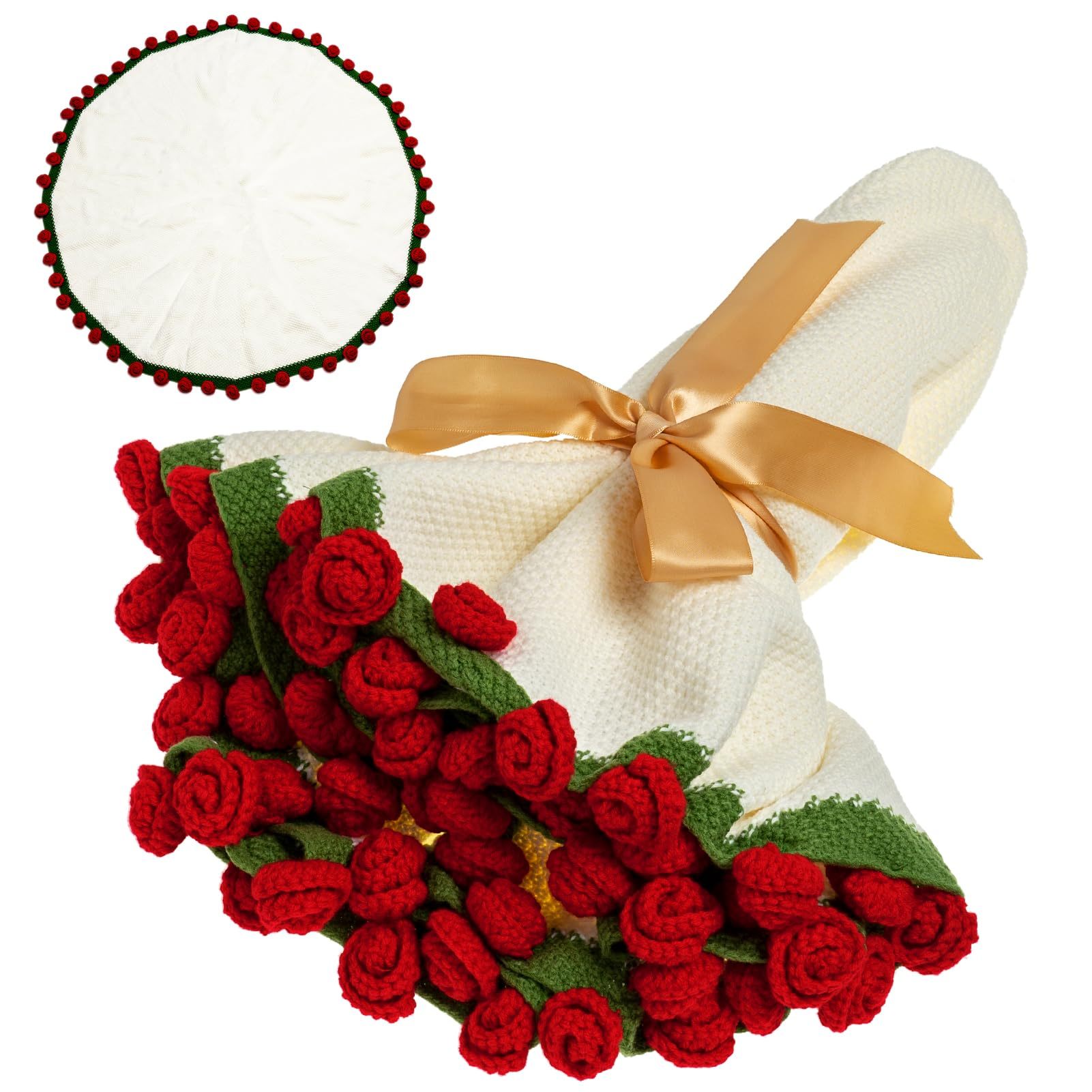 Handmade flower bouquet blanket