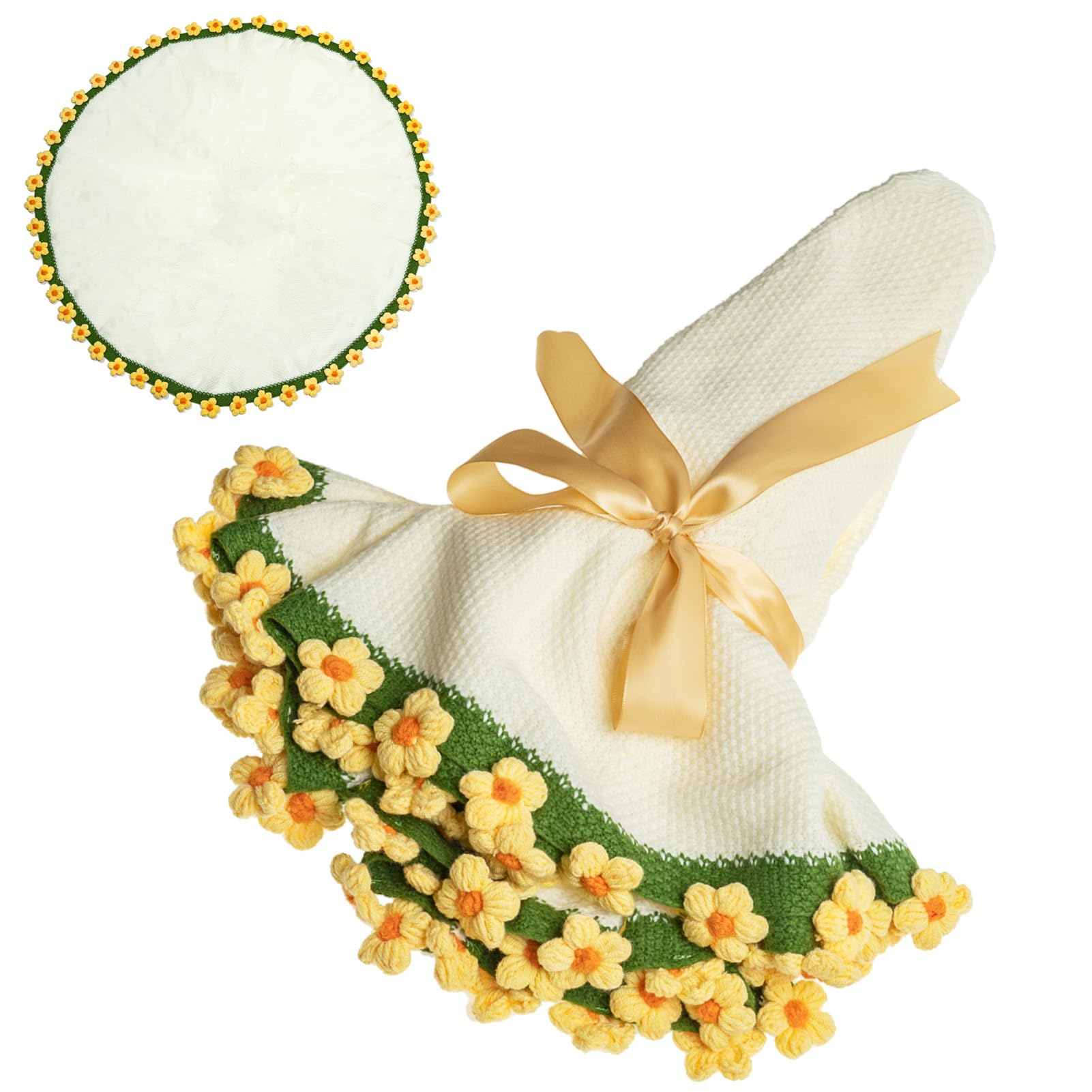 Handmade flower bouquet blanket