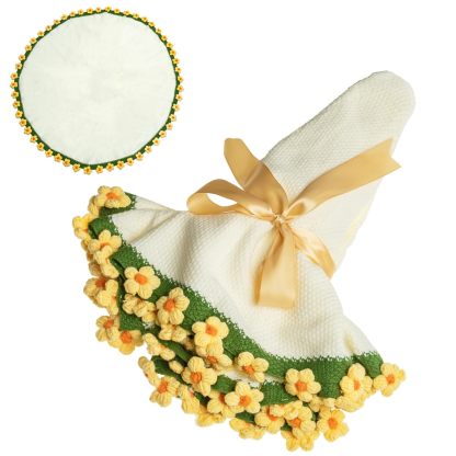 Handmade flower bouquet blanket