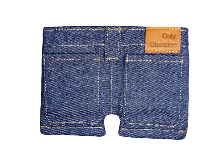 Mini denim wallet