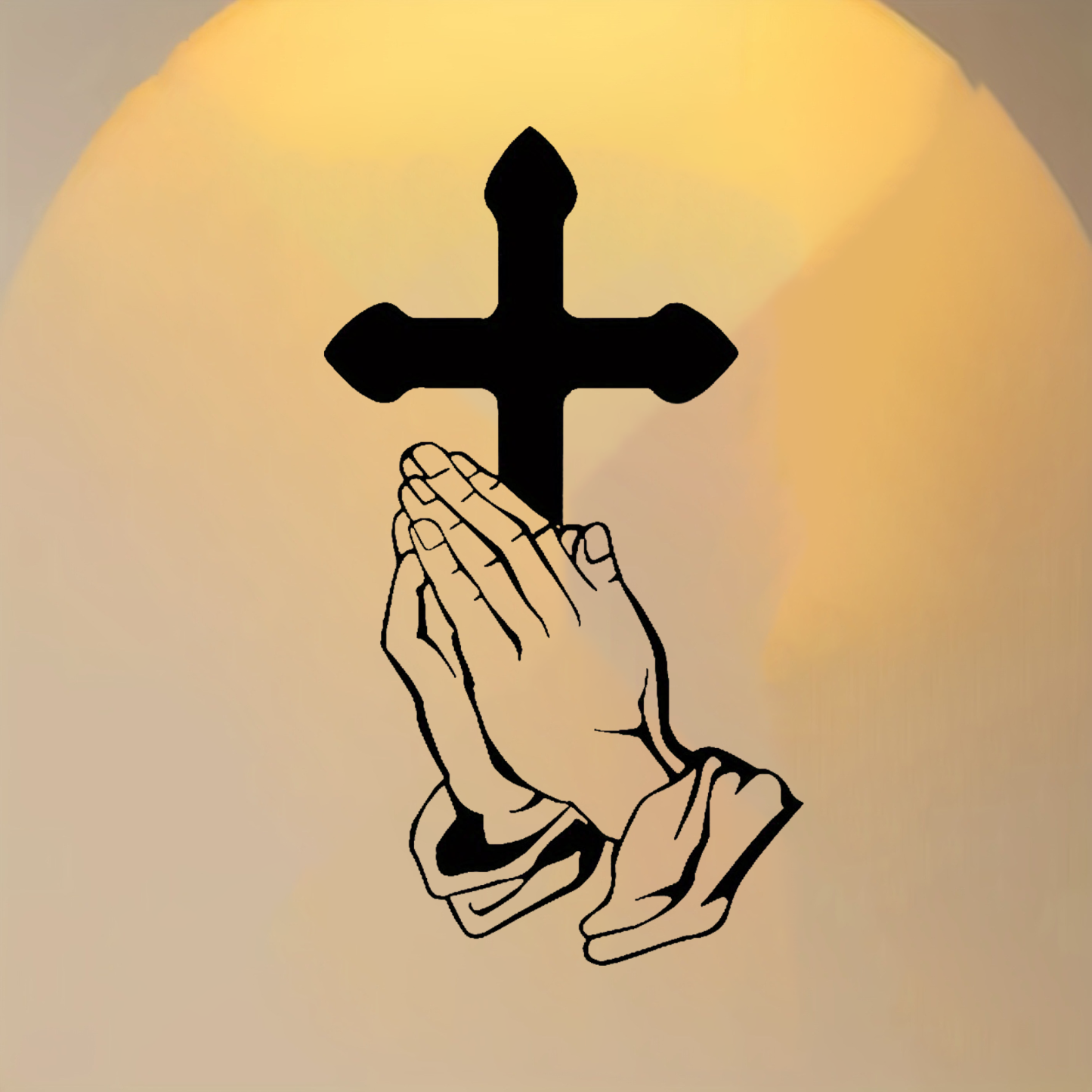 Hands of Devotion Metal Wall Art