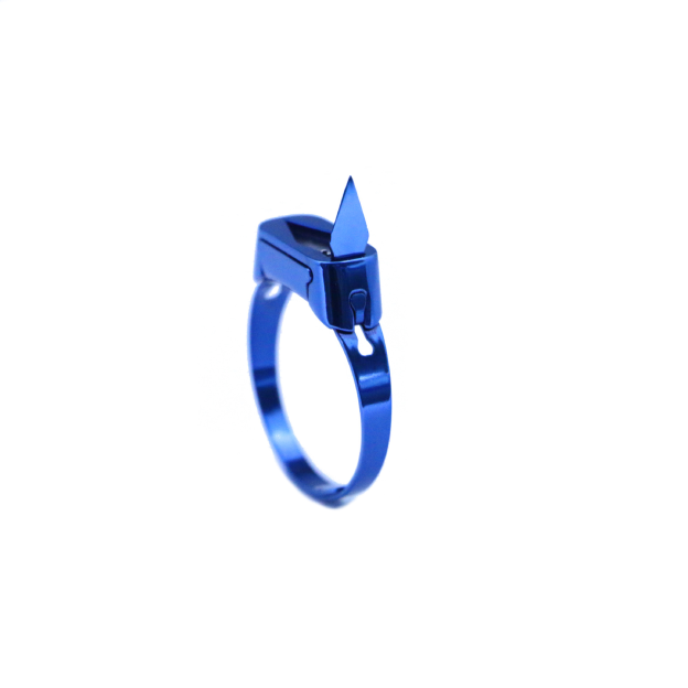  Self-defense titanium steel adjustable open ring