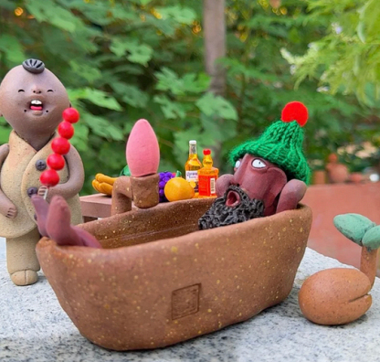 Handmade Incense Burner with Quirky Designs.