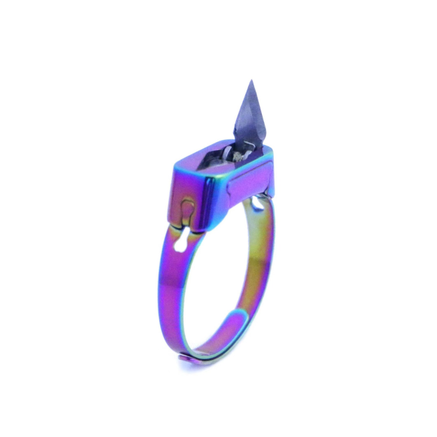 Self-defense titanium steel adjustable open ring