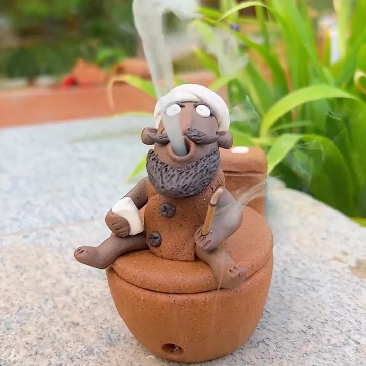 Handmade Incense Burner with Quirky Designs.