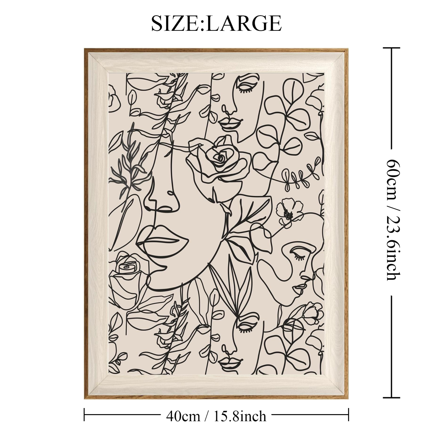 Minimalist Boho Art Prints Women Portrait Line Art Wall Decor