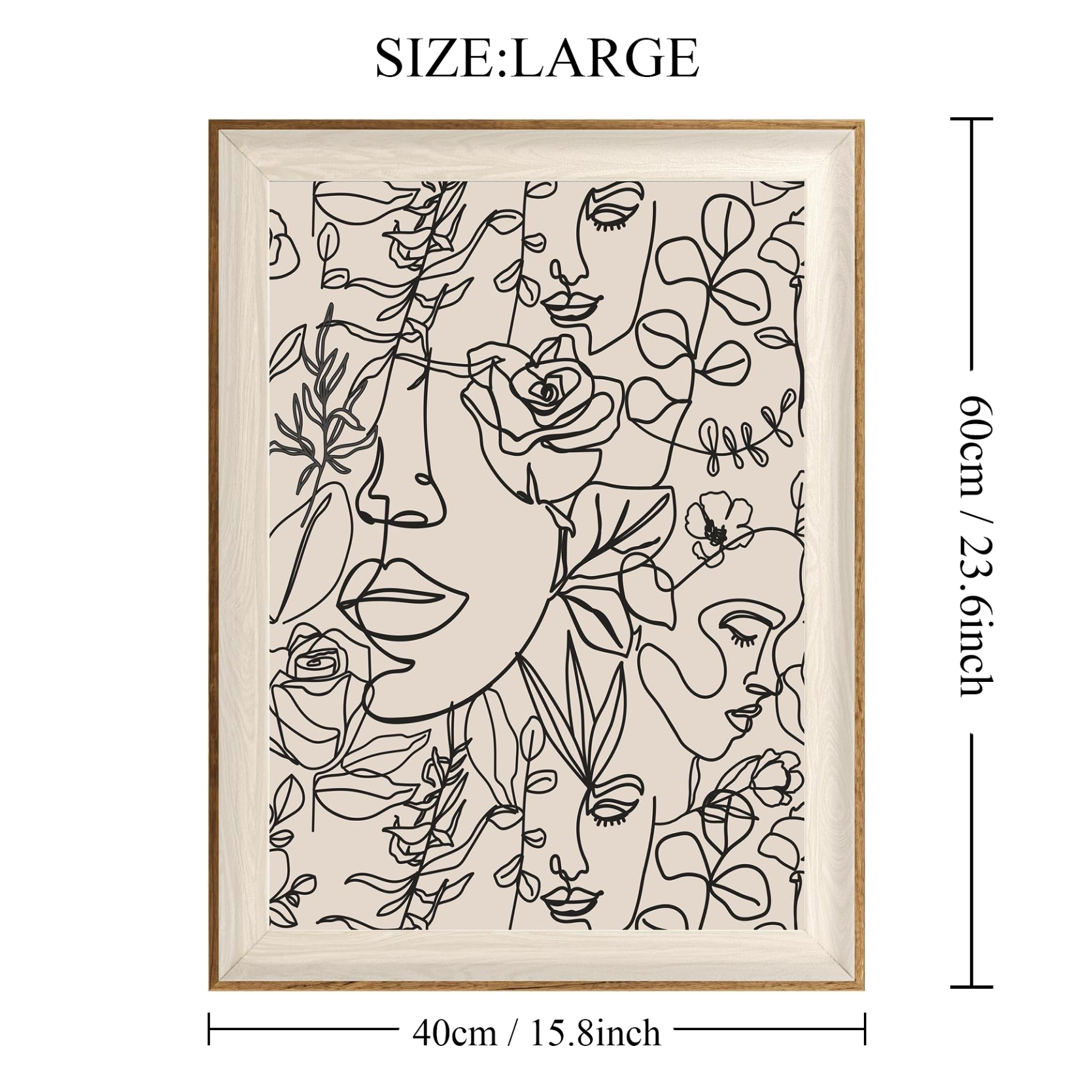 Minimalist Boho Art Prints Women Portrait Line Art Wall Decor
