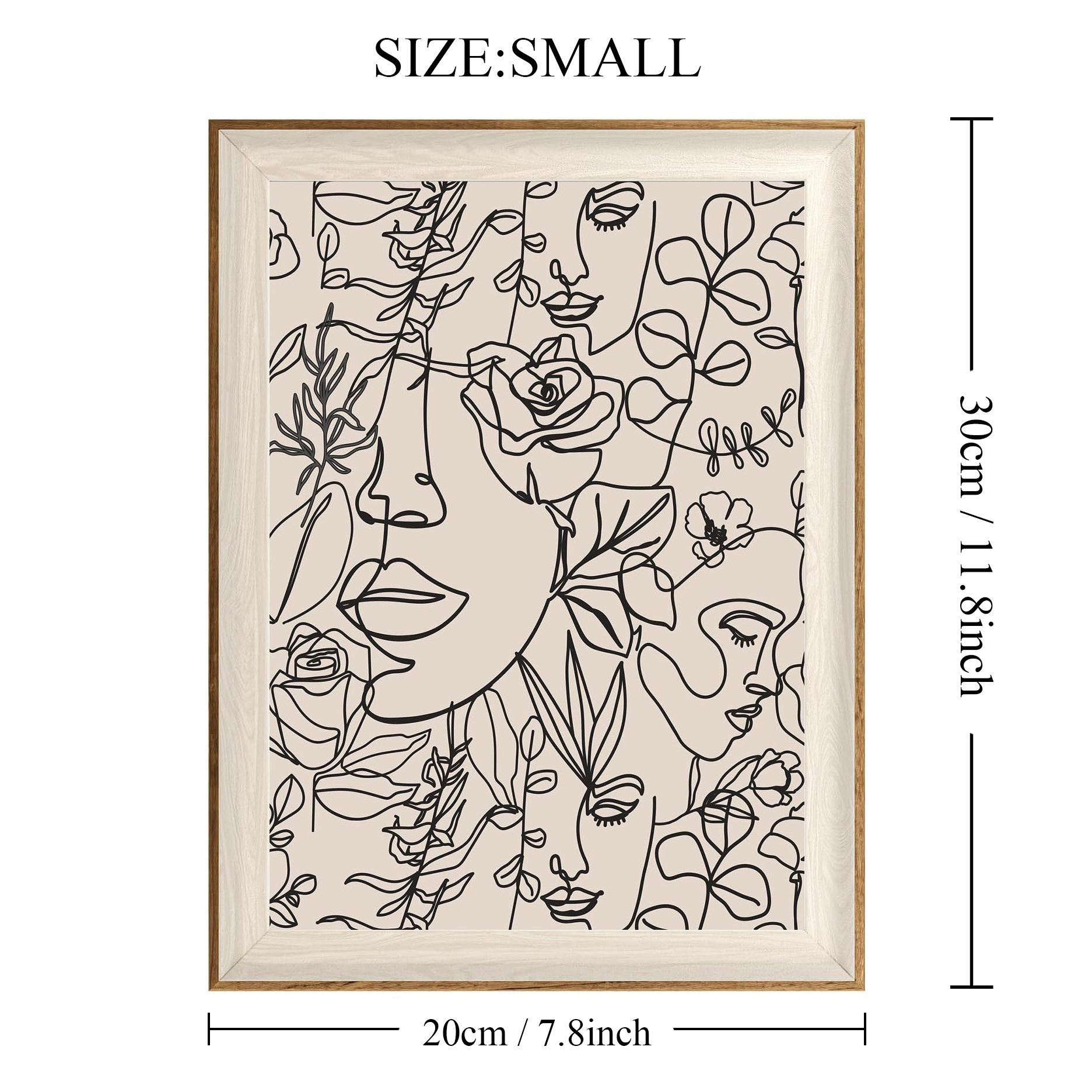 Minimalist Boho Art Prints Women Portrait Line Art Wall Decor