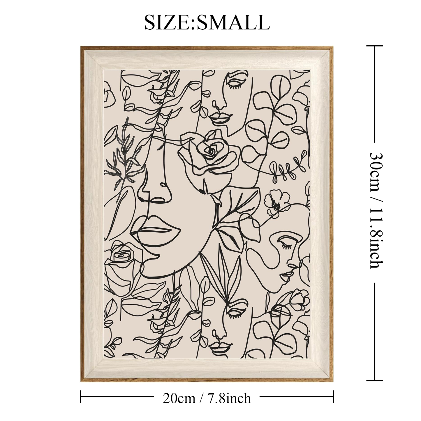 Minimalist Boho Art Prints Women Portrait Line Art Wall Decor