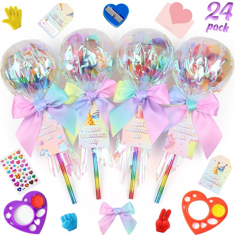 24 Pack Valentine's Day children's stationery set
