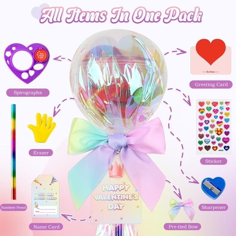 24 Pack Valentine's Day children's stationery set