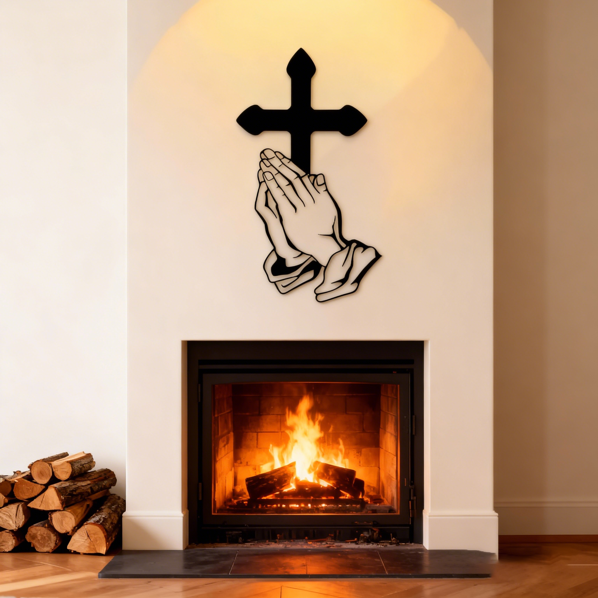 Hands of Devotion Metal Wall Art